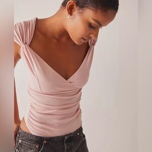Free People Movement, Another Love Bodysuit, Small, Pink, NWOT